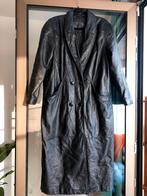 Lange leren jas, Kleding | Dames, Jassen | Winter, Ophalen of Verzenden, Zwart