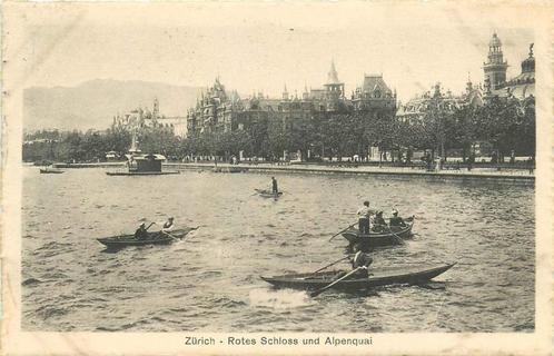 (381-168-035) Zürich Rotes Schloss und Apenquai, Verzamelen, Ansichtkaarten | Buitenland, Overig Europa, Verzenden