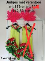 Verkleedkleding - Carnaval kleding Rio - Salsa jurk mt 116, Meisje, 110 t/m 116, Gebruikt, Ophalen of Verzenden