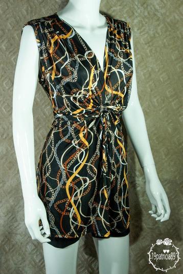 Curvy Knotted Sleeveless Top Chain Pre- Black/Gold beschikbaar voor biedingen