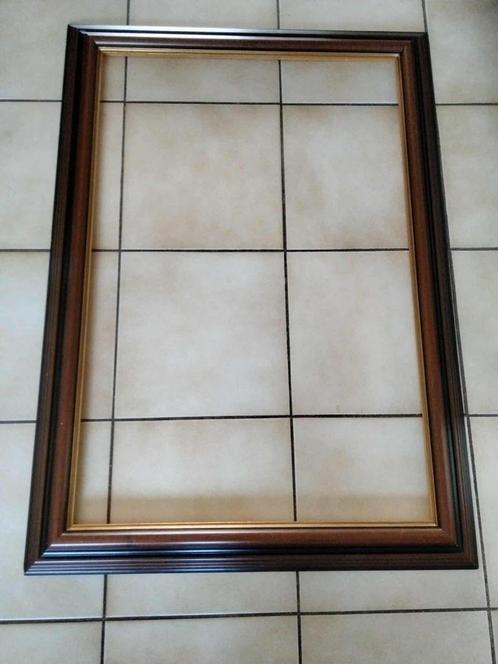 kader 90 x 60  / lijst 90 x60 / bruine kader, Huis en Inrichting, Woonaccessoires | Lijsten, Gebruikt, 75 cm of meer, 50 tot 75 cm