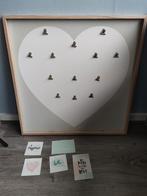 Leuk memobord met hart, 50 tot 75 cm, Ophalen of Verzenden, Zo goed als nieuw, 50 tot 75 cm
