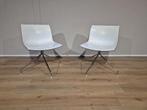 2x Arper Catifa Stoelen - Wit - Zwart - Kunststof -Draaibaar