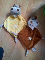 Kruidvat Evora koe/nijlpaard tutten doek bruin of geel met, Kinderen en Baby's, Speelgoed | Knuffels en Pluche, Ophalen of Verzenden