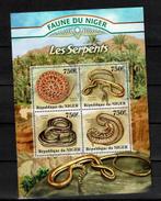 niger 2013 pf blok slangen reptielen snakes, Postzegels en Munten, Postzegels | Thematische zegels, Dier of Natuur, Verzenden