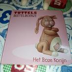 Tuttels Het boze konijn knuffel 26 cm groot + boekje, Konijn, Ophalen of Verzenden