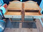 rotan nachtkastjes set van 2, Ophalen, Gebruikt, Hout