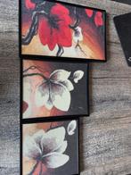 3 Luik Schilderijen met Bloemen, Antiek en Kunst, Ophalen of Verzenden