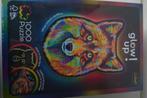 nieuw in seal puzzel 1000 stukjes Wolf vormpuzzel + glow in, Hobby en Vrije tijd, Ophalen of Verzenden, 500 t/m 1500 stukjes, Nieuw