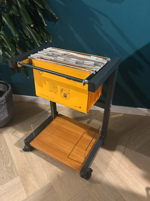 Trolley met hangmappen en legoplank, verrijdbaar, Huis en Inrichting, Kasten | Roldeurkasten en Archiefkasten, Zo goed als nieuw