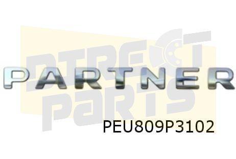 Peugeot Partner (-8/12) embleem tekst ''Partner'' achterklep, Auto-onderdelen, Carrosserie en Plaatwerk, Peugeot, Nieuw, Verzenden