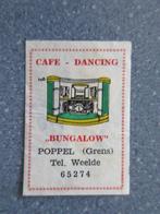 Poppel, café-dancing Bungalow, Verzamelen, Zo goed als nieuw, Verzenden, Luciferdoosjes of -merken