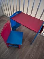 Kinder Tafel met Stoel - Rood/Blauw, Ophalen, Gebruikt, Tafel(s) en Stoel(en)