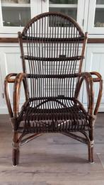 Rotan /rieten stoel, Huis en Inrichting, Stoelen, Ophalen, Gebruikt, Bruin, Eén