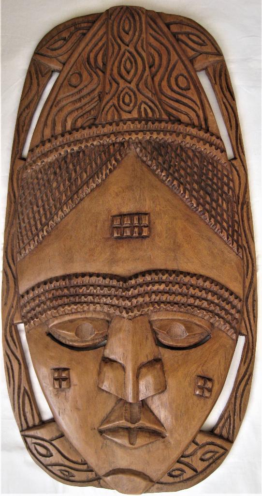 Houtsnijwerk Groot Masker ( 75 cm) Nigeria 1970, Antiek en Kunst, Kunst | Beelden en Houtsnijwerken, Verzenden