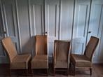 Eetkamerstoelen, 4 stuks Jan des Bouvrie, Huis en Inrichting, Stoelen, Ophalen, Riet of Rotan, Gebruikt, Overige kleuren