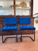 Eetkamerstoelen, Huis en Inrichting, Stoelen, Ophalen, Gebruikt, Blauw, Twee