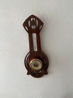 Barometer/weerstation van Lufft in prachtig houtsnijwerk, Ophalen, Zo goed als nieuw