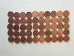 1 eurocent div. landen - 109 stuks, Verzenden