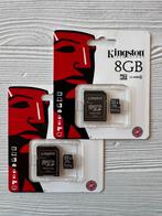 Ongebruikt 2x Kingston microSD kaarten (8GB),beiden voor €15, Ophalen of Verzenden, Nieuw