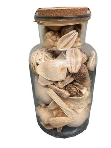 DECO GLAS BOTTLE FLORA 210 NATUREL NIEUW beschikbaar voor biedingen