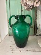 Smaragdgroene  vintage Antiqua vaas Max Verboeket, Ophalen of Verzenden