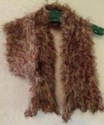 Bruine harige sjaal; das, shawl; wasbaar op 30 graden, Ophalen of Verzenden, Zo goed als nieuw, Maat 38/40 (M), Sjaal