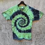 Groen - zwart zomer spiral tie dye t-shirt unisex maat XL, Maat 46/48 (XL) of groter, Nieuw, Ophalen of Verzenden, Spiral Creaties