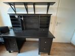 Ikea Hemnes bureau met opzetstuk en boekenplanken, Huis en Inrichting, Bureaus, Ophalen, Zo goed als nieuw