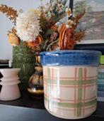 Vintage bloempot Made in Germany Glasur-keramik, Tuin en Terras, Bloempotten, Gebruikt, Rond, Binnen, Ophalen of Verzenden