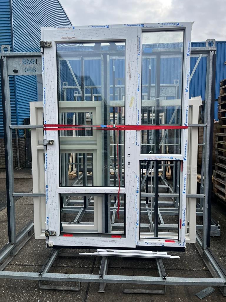 Kunststof deurkozijn wit&dennengroen !nieuw!, Ophalen, Kunststof, Deurkozijn, Zo goed als nieuw