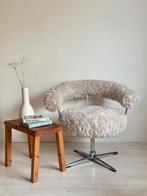 Vintage fluffy Space Age draaifauteuil jaren 70, Ophalen, Vintage Space Age, 75 tot 100 cm, Zo goed als nieuw