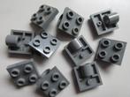 nr. 8129, 10 Donkergrijze plaatjes 2x2 aangepast (2444), Ophalen, Zo goed als nieuw, Complete set, Lego