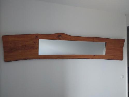 Spiegel in Eiken schaaldeel, Huis en Inrichting, Woonaccessoires | Spiegels, Zo goed als nieuw, Minder dan 50 cm, Minder dan 100 cm
