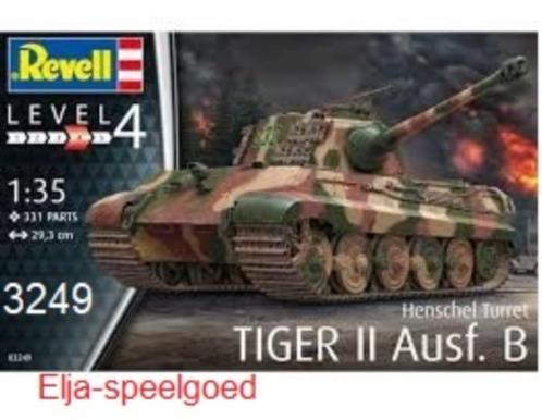 Modelbouw Revell 1:35 TIGER II Ausf.B Tank 3249 modelbouw, Hobby en Vrije tijd, Modelbouw | Auto's en Voertuigen, Nieuw, Tank