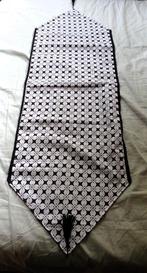 Wit zwart en bruin Sekar Maheswari tafellopertje 35 x 110 cm, Verzenden, Zo goed als nieuw, Rechthoek, Binnen