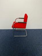 6 x Vitra Visasoft Visavis design vergaderstoel, rood, Huis en Inrichting, Ophalen, Gebruikt, Stof, Vijf, Zes of meer stoelen
