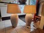 Beton/Terracottalook hoek/tafel lampen.., Ophalen, Gebruikt, Beige, Rond