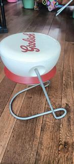 Grolsch vintage bijzettafeltje/ krukje, Ophalen, Gebruikt, Rond, Minder dan 55 cm