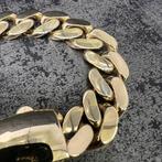 14k gouden cuban armband dik schakel, Ophalen of Verzenden