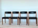 Deens Design Palissander Stoelen - Nieuwe Bekleding, Ophalen, Zwart, Zo goed als nieuw, Vier