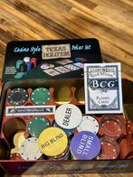 Poker spel met chips, Ophalen of Verzenden, Zo goed als nieuw