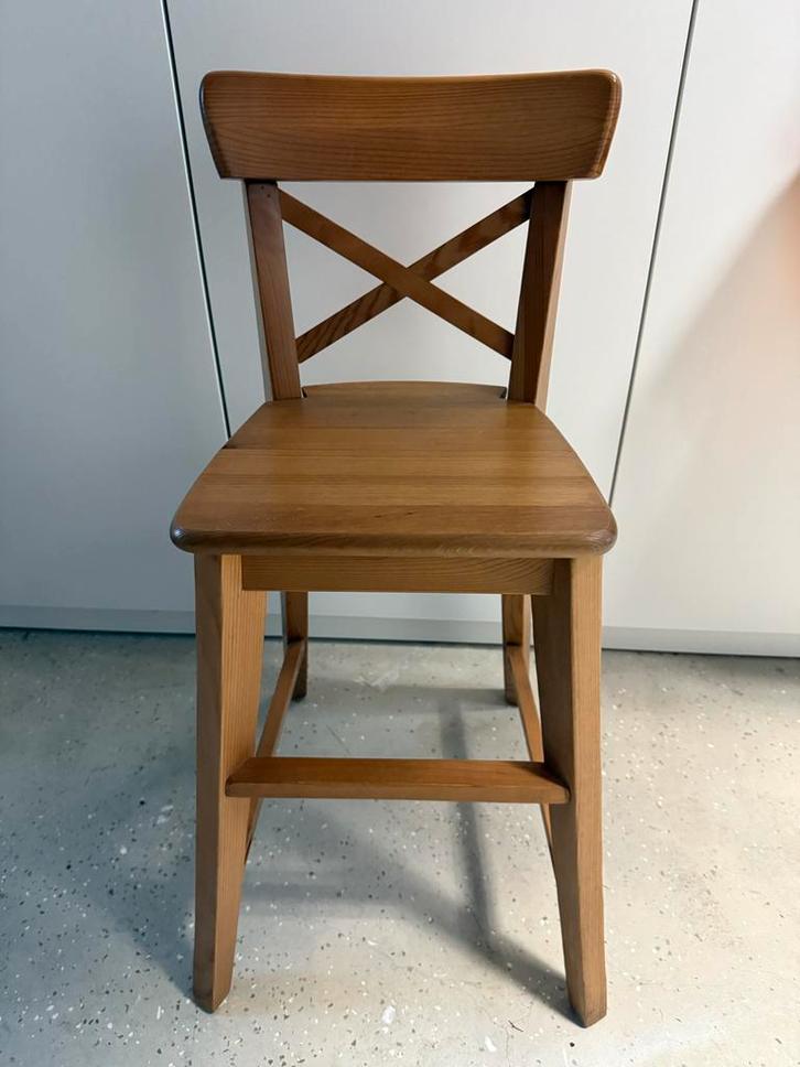Ikea Ingolf Kinderstoel, Huis en Inrichting, Stoelen, Zo goed als nieuw, Eén, Hout, Bruin, Ophalen