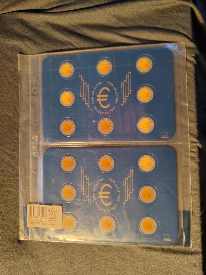 blad voor 16 2-Euro munten - cadeau idee, Postzegels en Munten, Munten en Bankbiljetten | Toebehoren, Verzamelmap, Ophalen of Verzenden