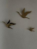 Messing Vogel Set voor Wanddecoratie, Sieraden, Tassen en Uiterlijk, Broches, Brons, Gebruikt, Minder dan 4 cm, Ophalen of Verzenden