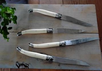Vintage Laguiole steakmessen - rvs - 4 stuks beschikbaar voor biedingen