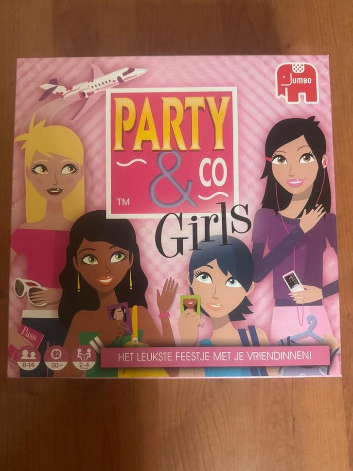 Party & Co Girls - Gezellig spel voor vriendinnen!, Hobby en Vrije tijd, Gezelschapsspellen | Bordspellen, Zo goed als nieuw, Drie of vier spelers