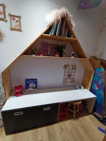 Ikea kast lade huisje kinderkamer, speelkamer opberg bureau