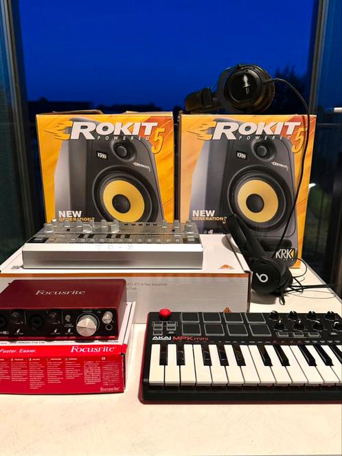 Complete studio set (KRK Focusrite AKAI Beyerdynamic TD-3), Muziek en Instrumenten, Overige Muziek en Instrumenten, Zo goed als nieuw