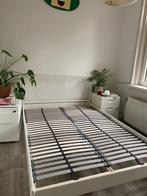 IKEA NESTTUN bed frame, Huis en Inrichting, Ophalen, Gebruikt, Wit, Tweepersoons